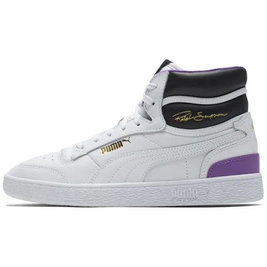 Puma Ralph Sampson Skateboarding Shoes Unisex High-top White/purple