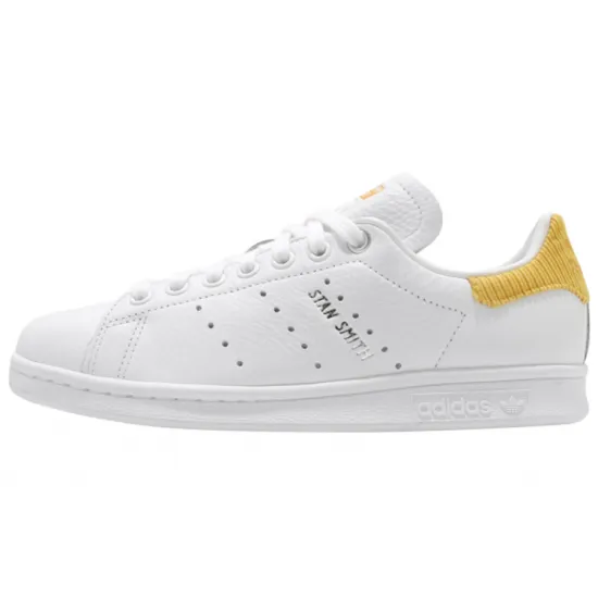 Adidas Originals STAN SMITH Collection Skateboarding Shoes Women's Low-top White/Yellow