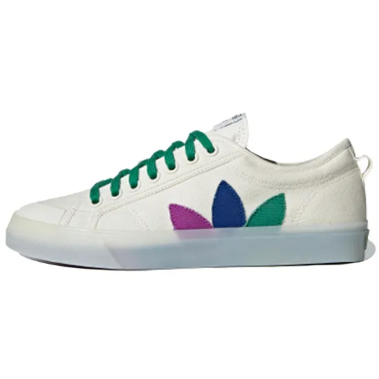 Adidas Originals NIZZA Series Skateboard Shoes Unisex Low-top White/green/blue/purple