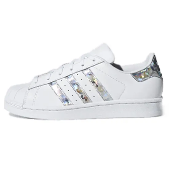 Adidas Superstar White Holographic Stripes Youth