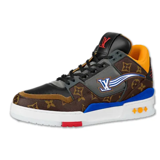 LOUIS VUITTON Trainer Skateboard Shoes Men Low-Top Brown