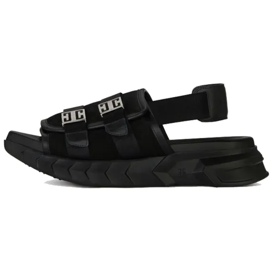 Givenchy Marshmallow Sandals Black Suede Leather