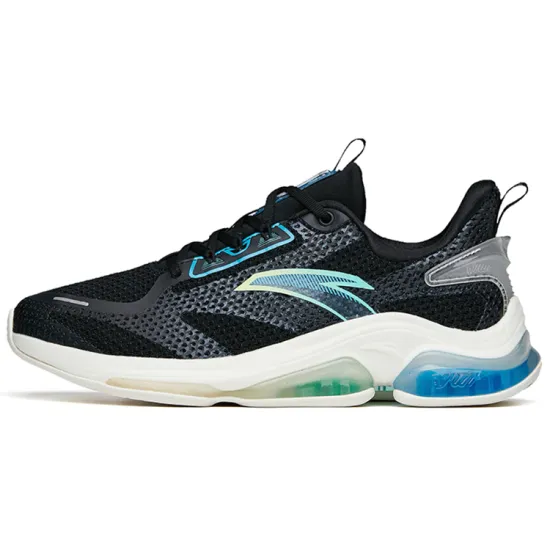 ANTA Running Shoes Men Low-Top Black/Industrial Blue/Fortress Blue