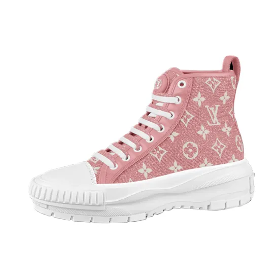 LOUIS VUITTON Lv Squad Ankle Sneakers 'Pink Monogram' Women's