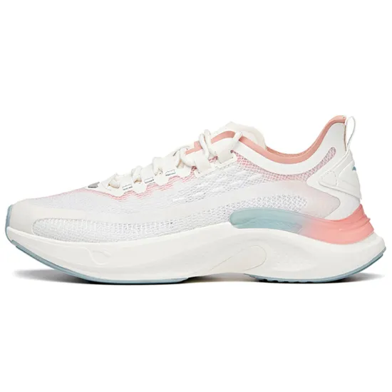 Anta Cushioning Breathable Low-Top Running Shoes Women's White Pink