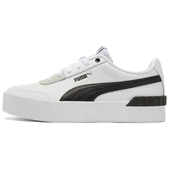 Puma Carina Series Skateboarding Shoes Women's Low-top Black/white/gray