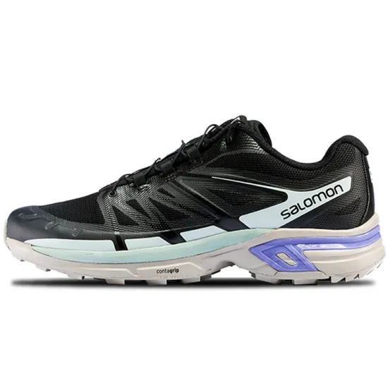 SALOMON XT-Wings 2 Black Khaki Aqua Grey Purple