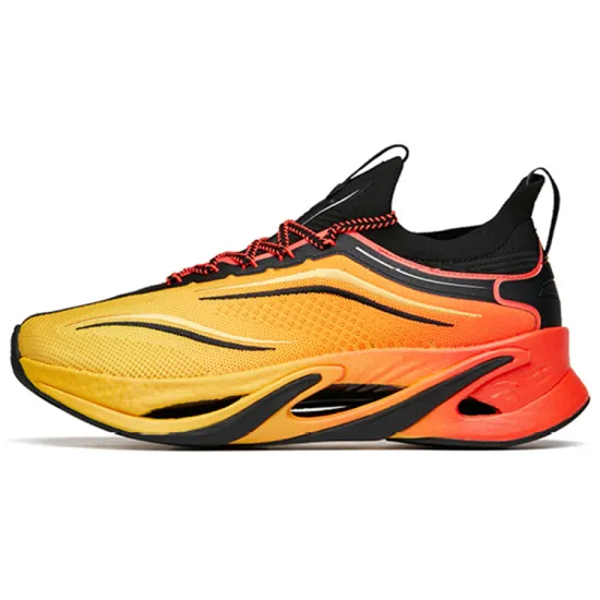 ANTA Running Collection Running Shoes Men Low-Top Tree Resin Yellow/Black/Neon Dark Red