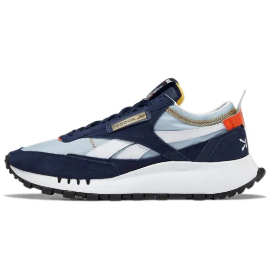 Reebok Classic Leather Running Shoes Unisex Low-top White/Royal Blue/Fern Green