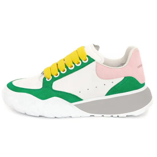 Alexander McQueen Court Trainer Running Shoes Women's Low-Top White/Green