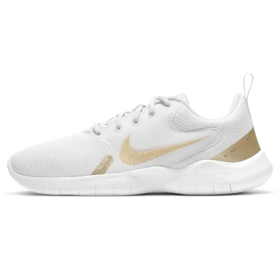 Nike Flex Experience Run 10 White Metallic Gold Star Women's