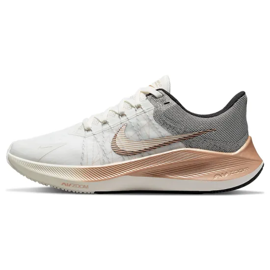 Nike Zoom Winflo 8 Running Shoes Women's Low-top Grey/White/Gold