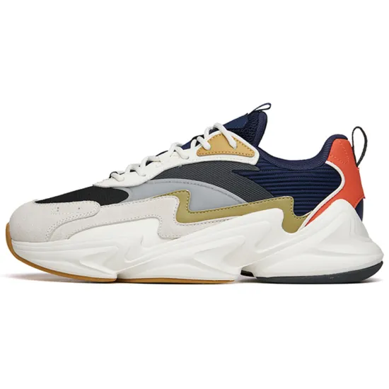 ANTA Life Collection Casual Shoes Men Low-Top Ivory White/Matte Blue/Silver Gray