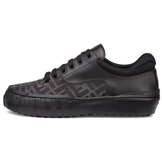 FENDI Force Skateboard Shoes Men Low-Top Black