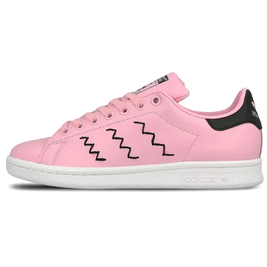 Adidas Originals STAN SMITH Collection Skateboard Shoes Women's Low-top Pink/Black