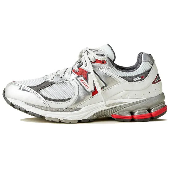 New Balance 2002R Silver Metallic Team Red