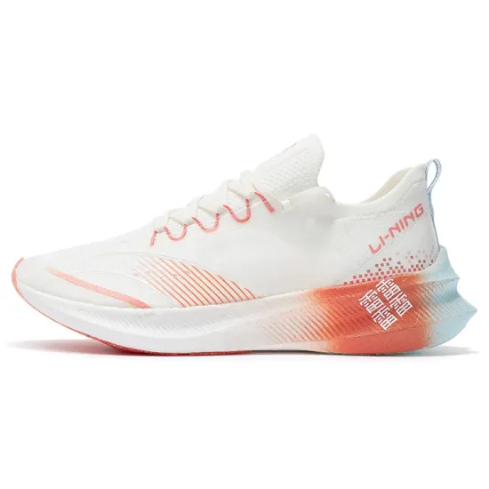 LINING Feidian Challenger Running Shoes Women's Low-Top Standard White/Ecru/Orange