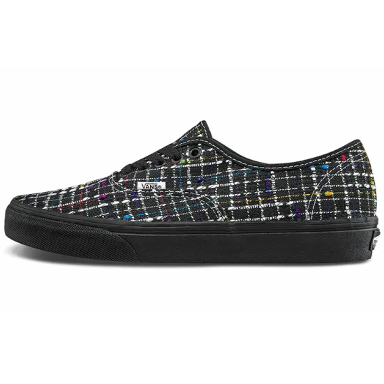 Vans Authentic Skateboarding Shoes Unisex Low-top Black/Multicolor
