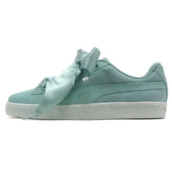 PUMA Suede Heart Pebble Shoes Green Women's