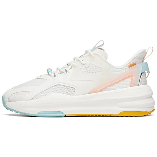 ANTA C37 Series Running Shoes Women's Low-Top Ivory White/Fuchsia Red
