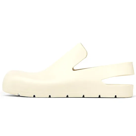 Bottega Veneta Rubber Slingback Puddle Shoe White