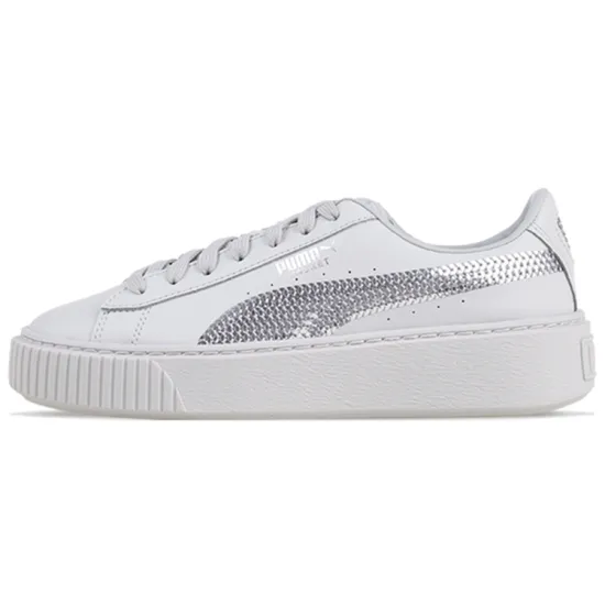 Fenty Beauty X Puma Basket Series Skateboarding Shoes Women's Low-top White