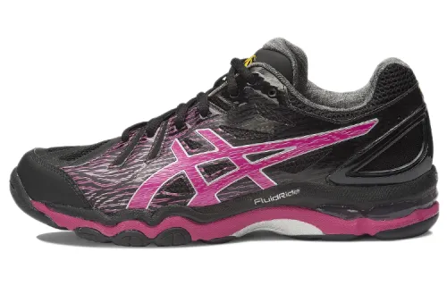 Asics Gel-Netburner Super 6 comfortable and wear-resistant low-top sports volleyball shoes for women, black and pink