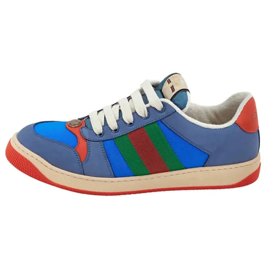 GUCCI Screener Dusty Shoes Stylish Skateboarding Shoes Men's Blue Red
