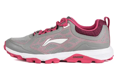 Li Ning Running Shoes Women's Low Top Gray/Pink