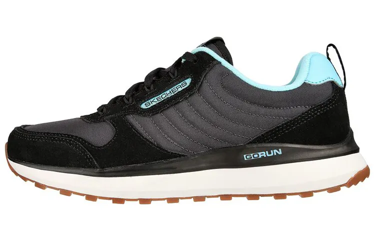 Skechers GO RUN Running Shoes Women's Low Top Black/Blue