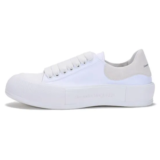 Alexander McQueen Deck Skate Plimsoll Lace-Up White White