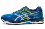 Asics Slip Resistant Abrasion Resistant Low top Running Shoes Men's Blue