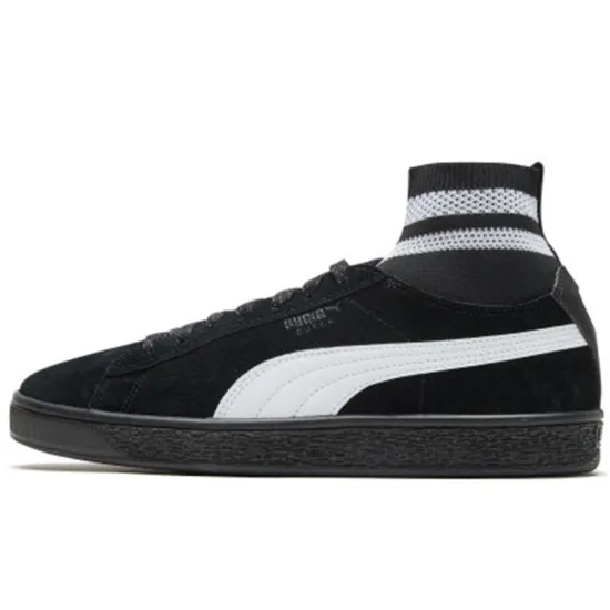 PUMA Suede Skateboarding Shoes Women's Mid-top Black