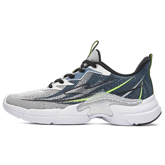 Erke Casual Shoes Men Low-Top Gray Blue