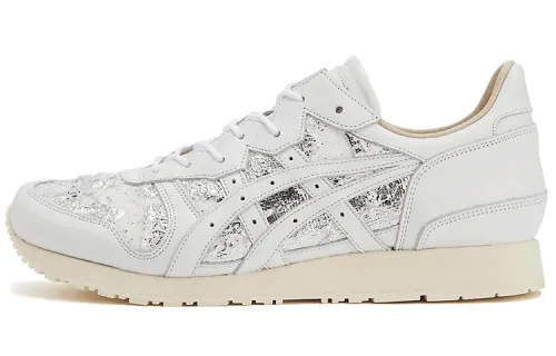 Onitsuka Tiger Ally Deluxe Casual Abrasion Resistant Breathable Low top Running Shoes Unisex White Silver