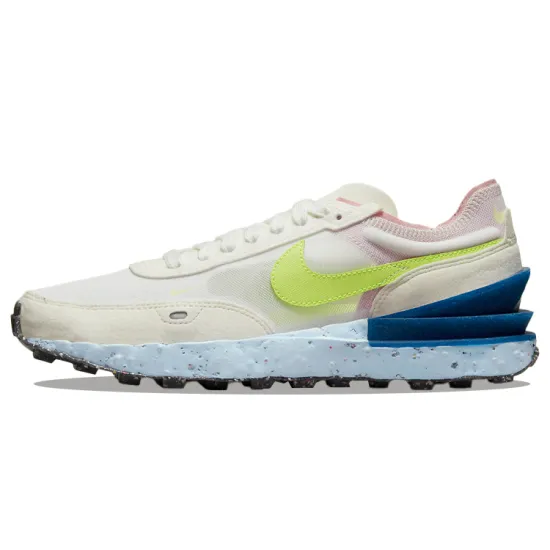 Nike Waffle One Crater Sneakers White/Green/Blue Women's