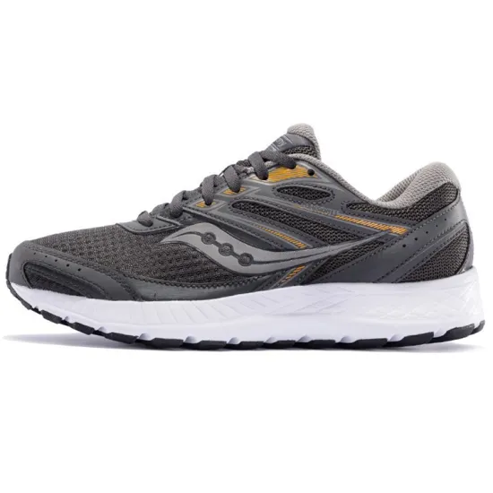 Saucony Cohesion 13 Running Shoes Men Low-Top Dark Gray Yellow