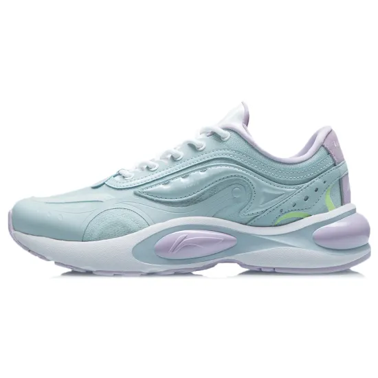 LINING V8 Running Shoes Women's Low-Top Light Belly Blue/Standard White
