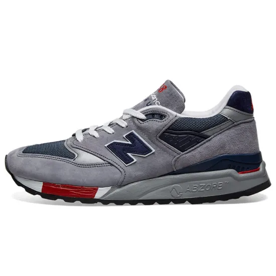 New Balance 998 Grey Navy Red