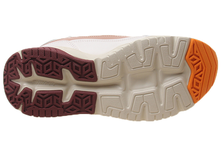 Li Ning Comfortable Cushioning Mid top Running Shoes Women’s Umber Gray Red