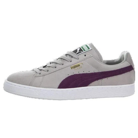 PUMA Suede Series Skateboard Shoes Men Low-Top Gray/Purple