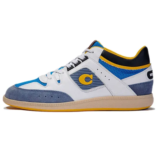 COACH Stylish Skateboarding Shoes Men's White Blue
