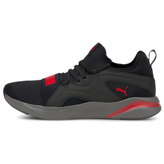 Puma Softride Series Running Shoes Men Low-top Black/Red