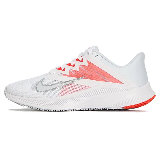 Nike Quest 3 Running Shoes Women's Low-top White / Football Gray / Metallic Silver / Bright Crimson