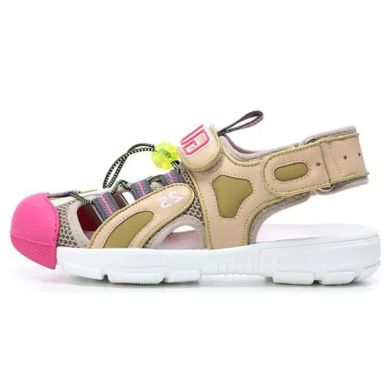 GUCCI Tinsel Sport Sandals Crystal Beige Women's