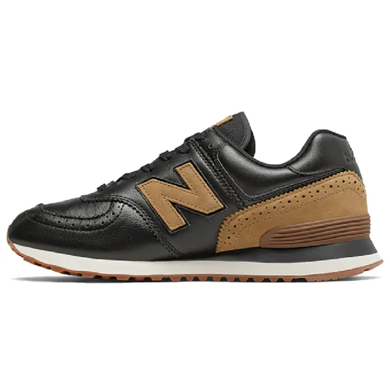 New Balance NB 574 Series Running Shoes Unisex Low-top Khaki/black