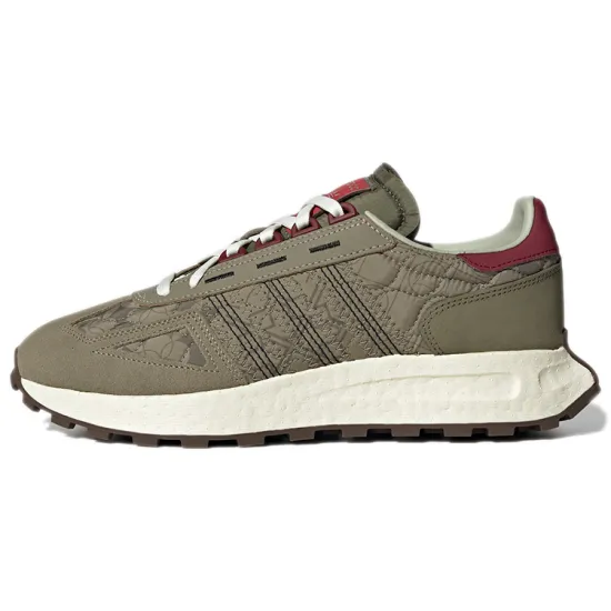 adidas originals RETROPY Series Running Shoes Unisex Low-top Grey/Army Green/Red