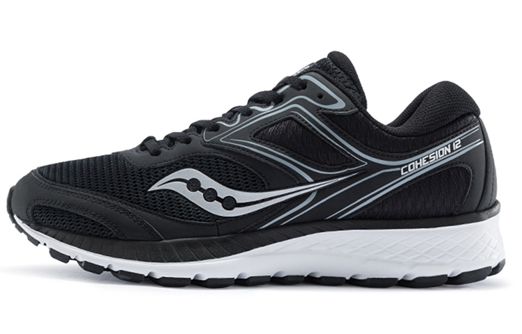 Saucony Cohesion 12 Lightweight And Breathable Low top Running Shoes Men’s Black Standard M