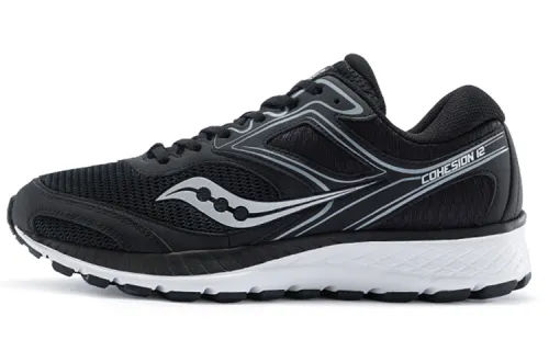 Saucony Cohesion 12 Lightweight Breathable Lightweight And Breathable Low top Running Shoes Men's Black Standard M
