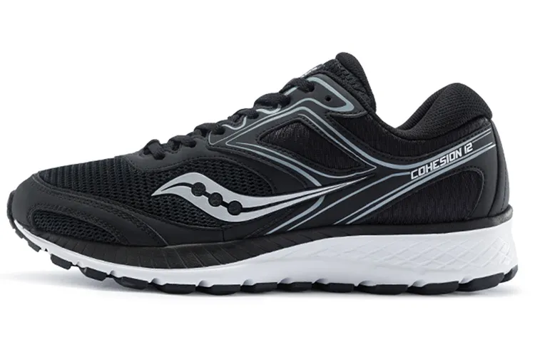 Saucony Cohesion 12 Lightweight Breathable Lightweight And Breathable Low top Running Shoes Men's Black Standard M